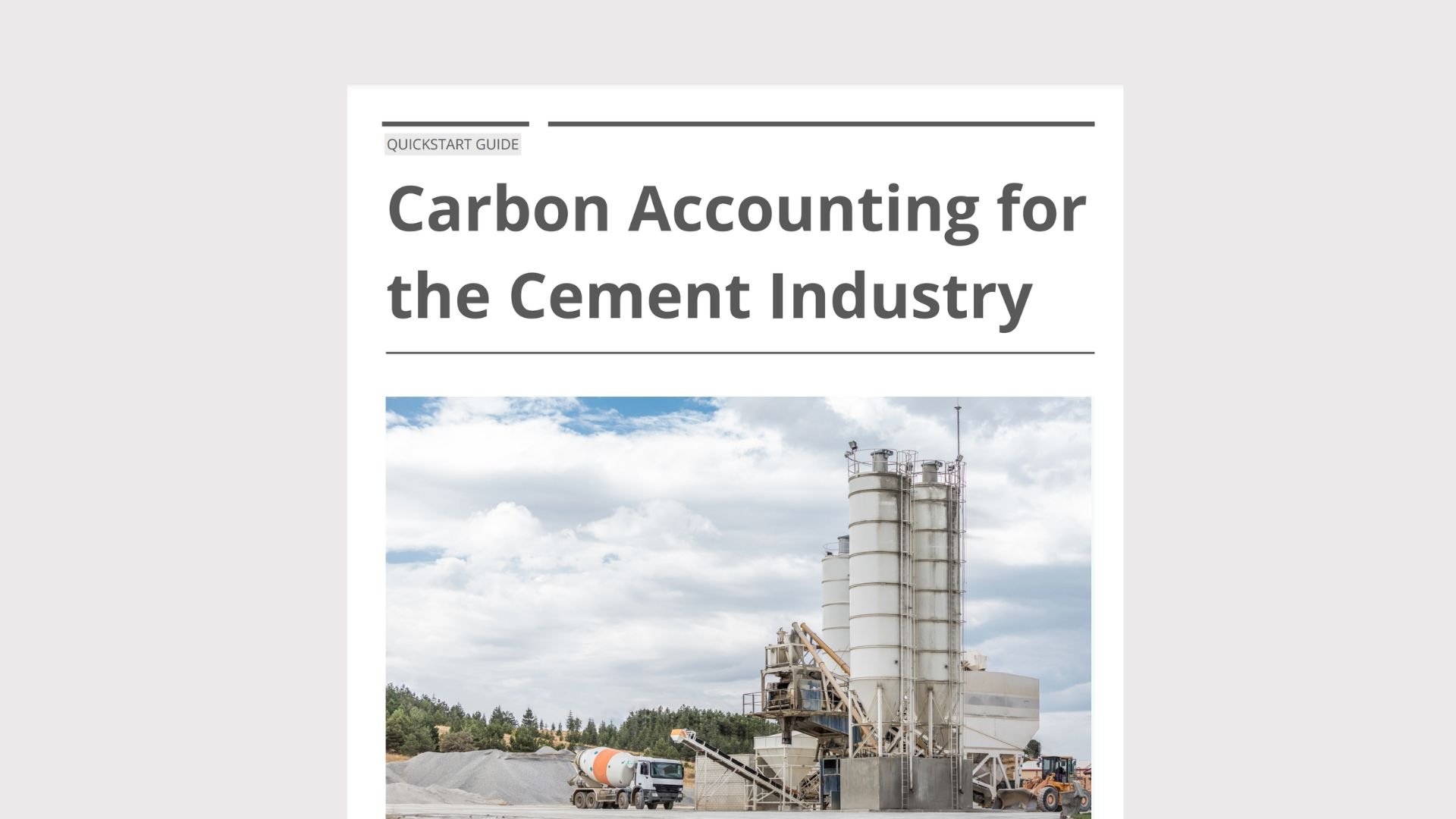 Cement Industry Data Collection Cheat Sheet (1)